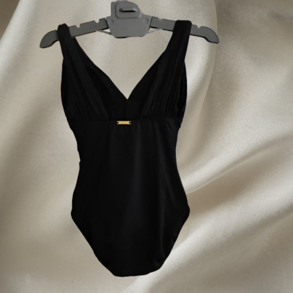 Lauren Ralph Lauren Black One-Piece Swimsuit | Size 6 Medium | MSRP $124 - Picture 2 of 4